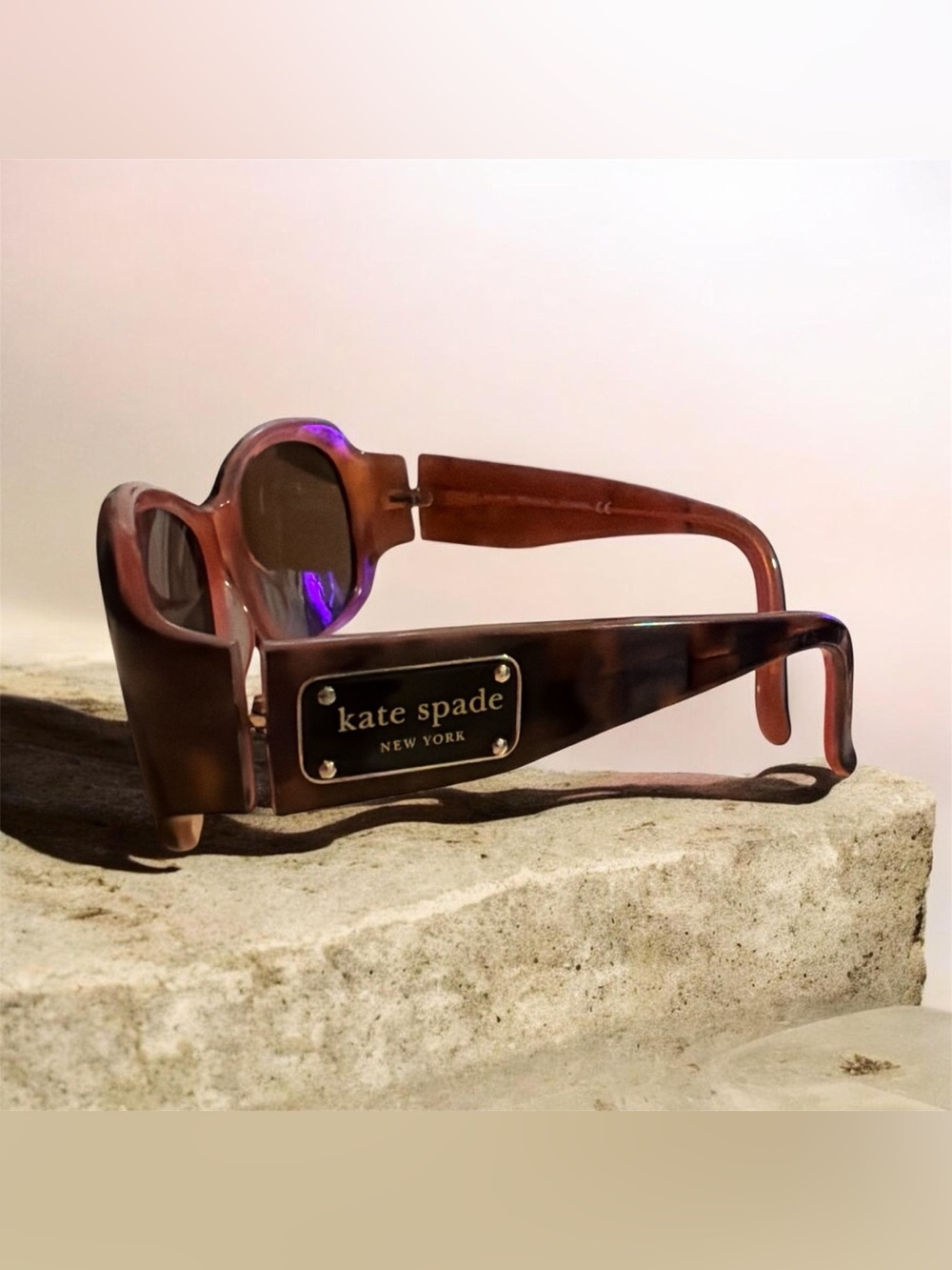 kate spade Brown Tortoiseshell Plaque Women's Sunglasses